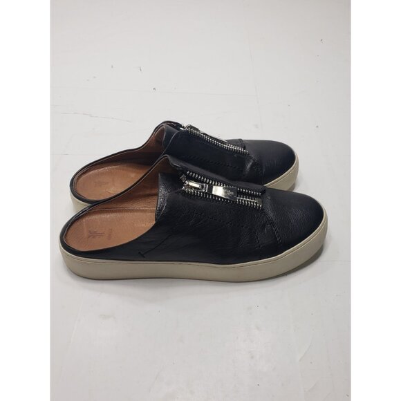 FRYE 3476717- Black Leather Women's Lena Zip Mule Slip-On Sneaker Size 8.5 - Picture 2 of 9